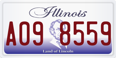 IL license plate A098559