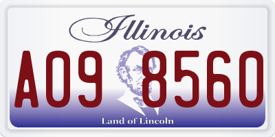 IL license plate A098560