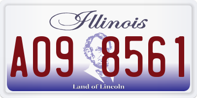 IL license plate A098561