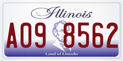IL license plate A098562