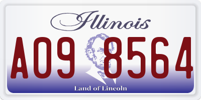 IL license plate A098564