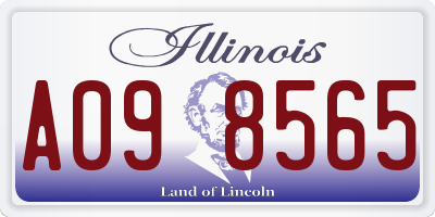 IL license plate A098565
