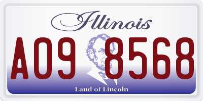 IL license plate A098568