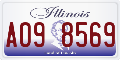 IL license plate A098569