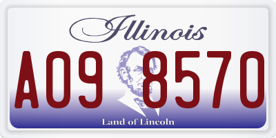 IL license plate A098570