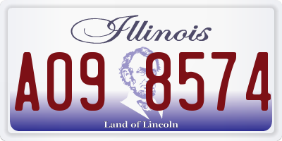 IL license plate A098574