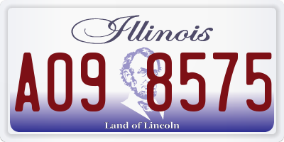 IL license plate A098575