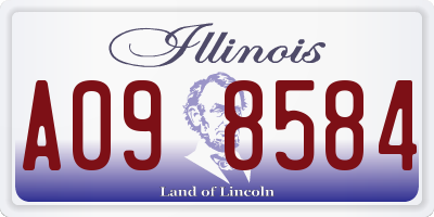 IL license plate A098584