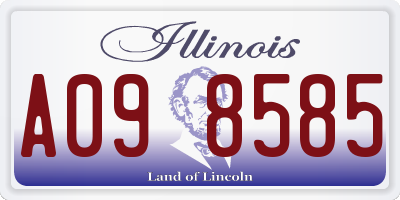 IL license plate A098585