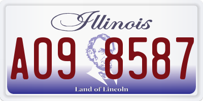 IL license plate A098587