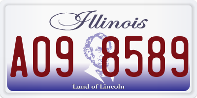 IL license plate A098589