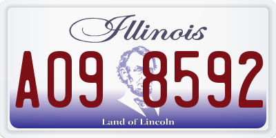 IL license plate A098592