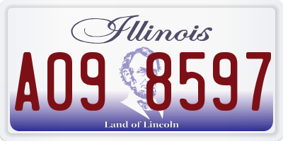 IL license plate A098597
