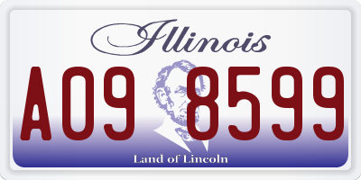IL license plate A098599