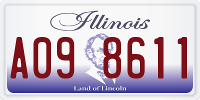 IL license plate A098611