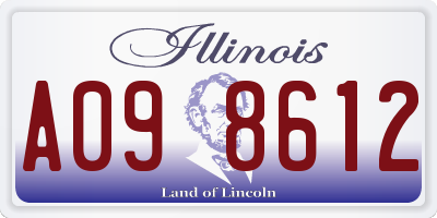 IL license plate A098612