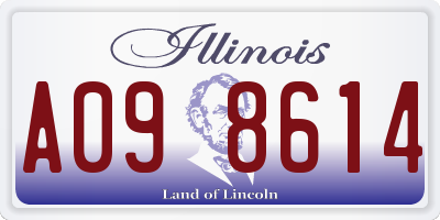 IL license plate A098614