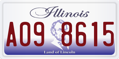 IL license plate A098615
