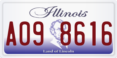 IL license plate A098616