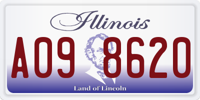 IL license plate A098620