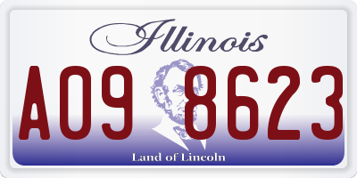 IL license plate A098623