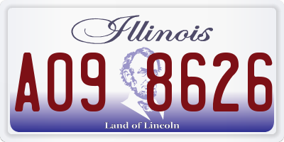 IL license plate A098626