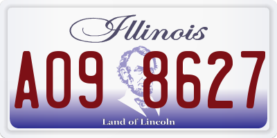 IL license plate A098627