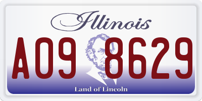IL license plate A098629