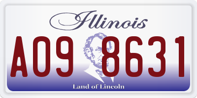 IL license plate A098631