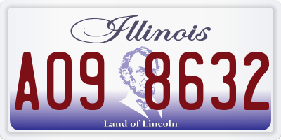 IL license plate A098632