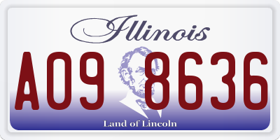 IL license plate A098636