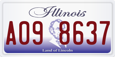 IL license plate A098637
