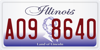 IL license plate A098640