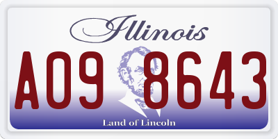 IL license plate A098643