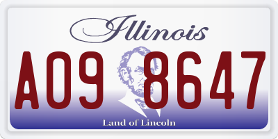 IL license plate A098647