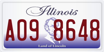 IL license plate A098648