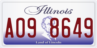 IL license plate A098649