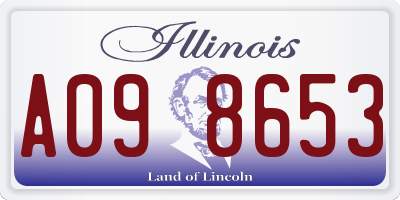 IL license plate A098653