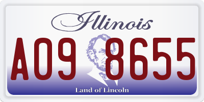 IL license plate A098655
