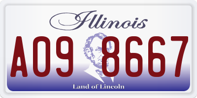 IL license plate A098667