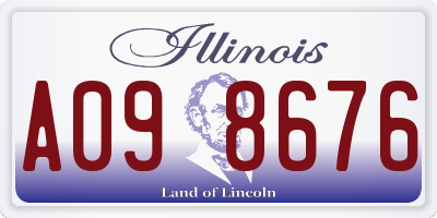 IL license plate A098676
