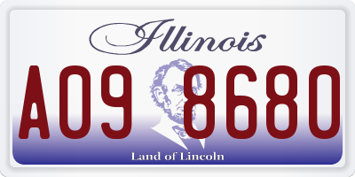 IL license plate A098680