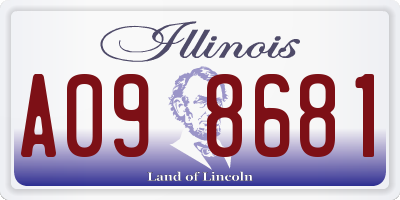 IL license plate A098681