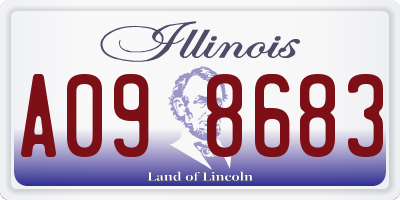 IL license plate A098683