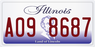 IL license plate A098687