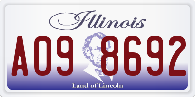 IL license plate A098692