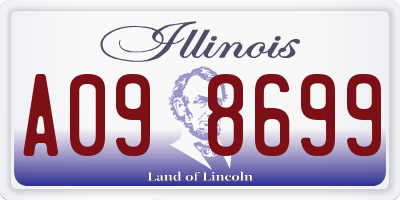 IL license plate A098699