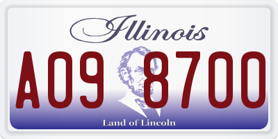 IL license plate A098700