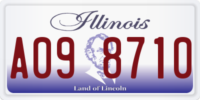 IL license plate A098710