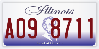 IL license plate A098711